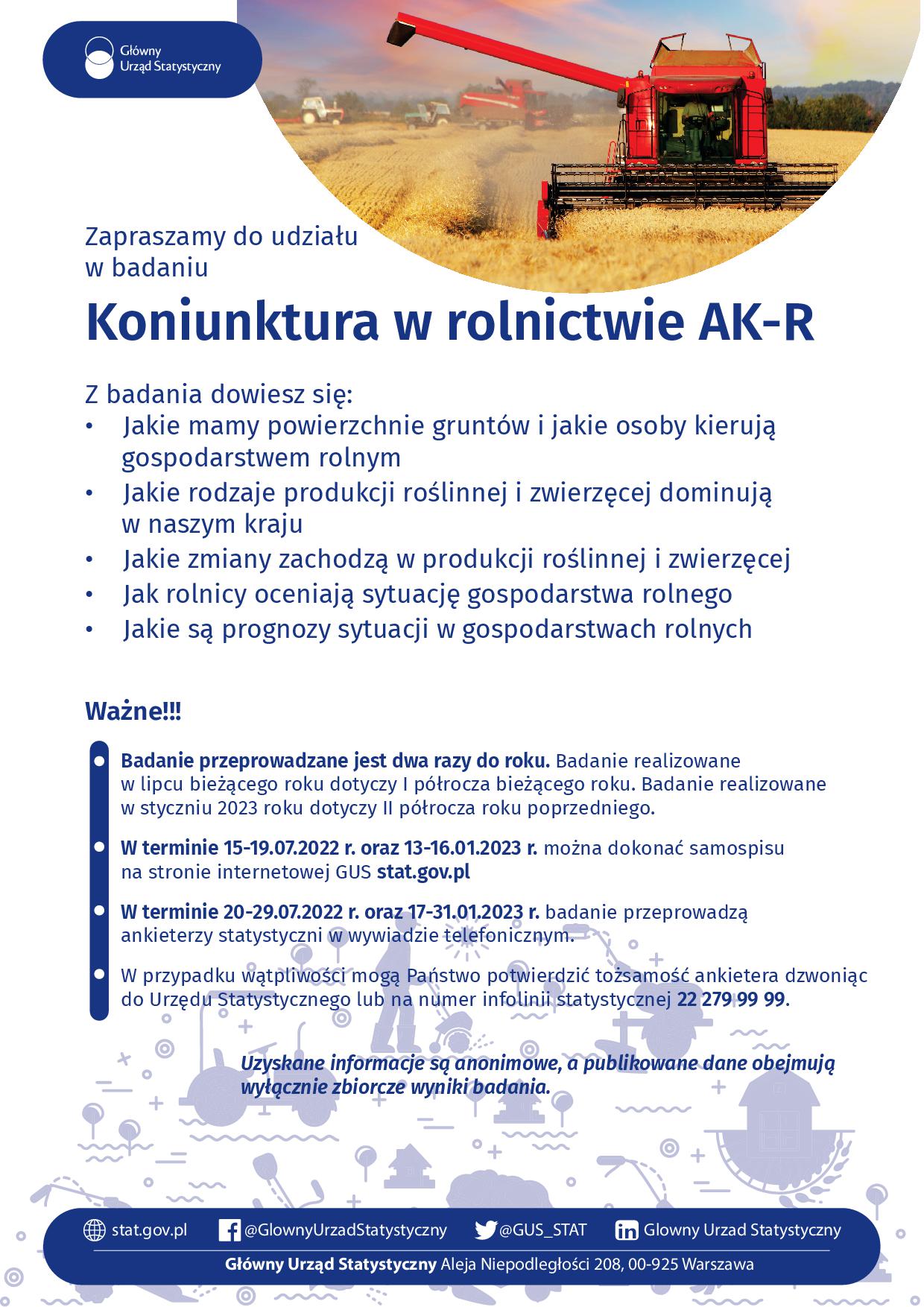 Plakat - badanie GUS