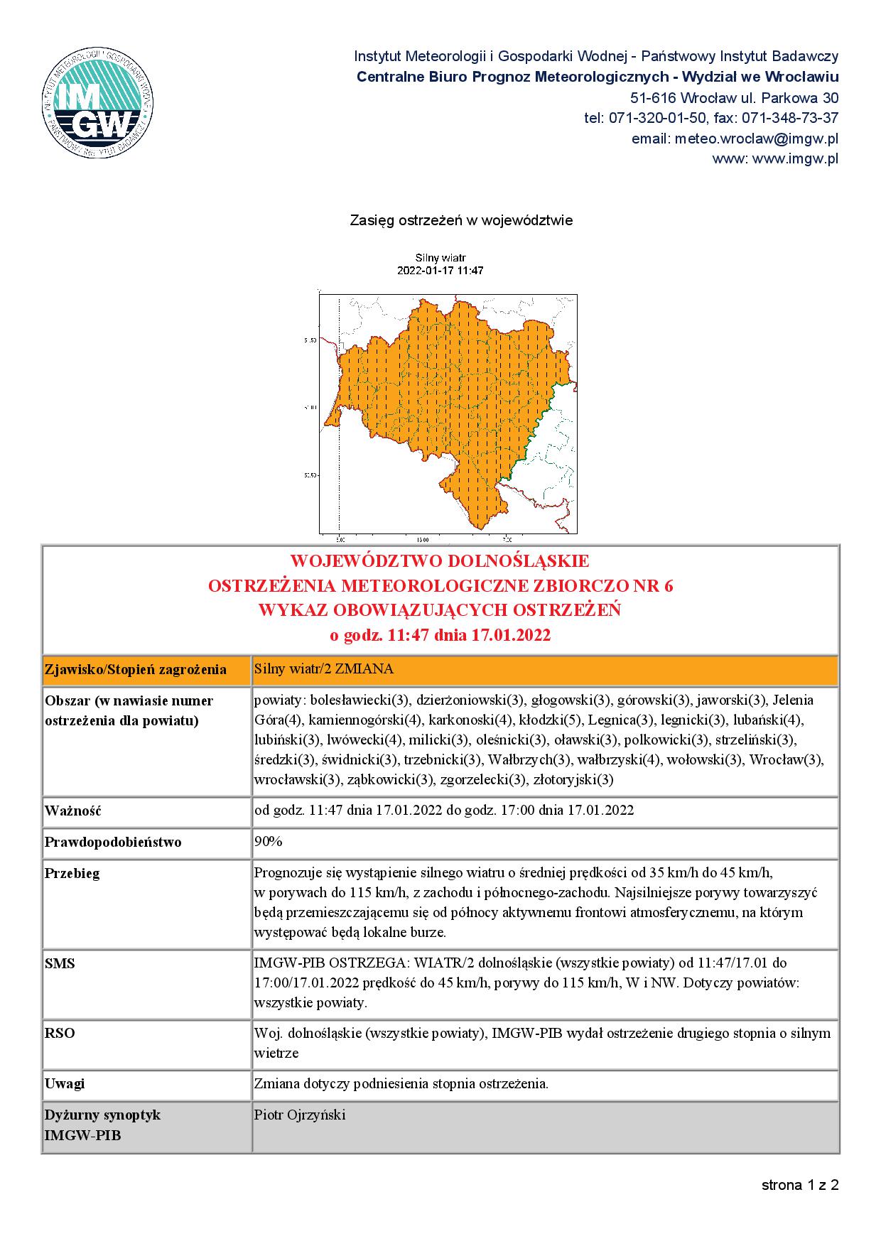 Ostrzeżenie meteorologiczne
